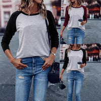 New Simple Fashion T-shirt In Contrast Color