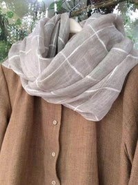 Cotton And Linen Scarf Women's Artistic Shawl Long Four Seasons Warm