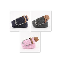 Women's Canvas Belt Student Pants Casual Stretch Braided Needle Buckle