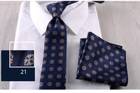 Business Formal Wear Casual Tie Pocket Square Combination