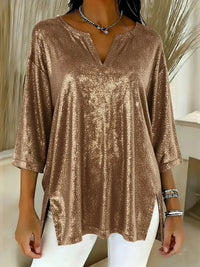 Independent Site Women's Shiny Christmas Long Sleeve Top