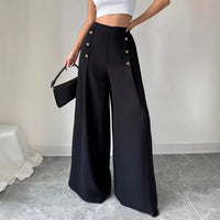 Casual, Versatile, Sophisticated, Work-appropriate Long Pants With A Flowing Drape