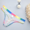 Men's Underwear See-through Dress Rainbow Edge