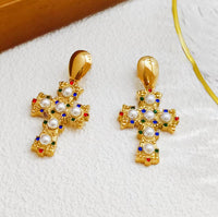 Stainless Steel 18K Gold-plated Earrings For Women