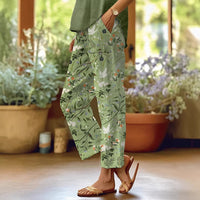 Printed Women's Casual Pants With Pockets