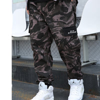 Fatty Men's Trendy Cropped Trousers Plus Size Loose Camouflage