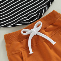 Fashion Personality Boy Striped Printing Suit