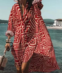Women's Casual 3D Printing Long Shirt