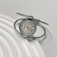 Womens Minimalist Open Bangle Watch