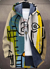 Men's Winter Printed Plush Lining  Thick And Windproof