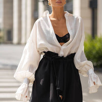 Solid-color High-end Cardigan Top