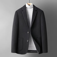 Autumn And Winter Solid Color Short Wool Woolen Men's Suit
