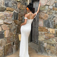 Strap High-waisted Figure-flattering Long Dress For Women