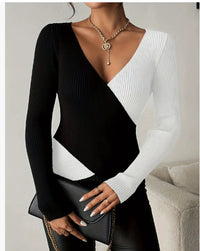 Women's Mixed Color Stripe Knitwear