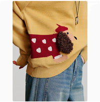 Sausage Dog Fairy Tale Style Sweater For Women