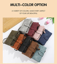 Short Korean Version PU Soft Leather Off Multi-slot Wallet And Coin Purse