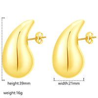 Women's Fashion Stainless Steel Droplet Earrings
