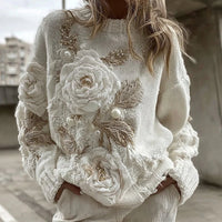 New European And American-style Womens Printed Turtleneck Sweater Hoodie
