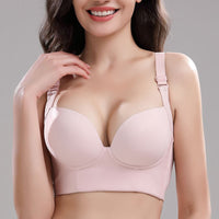Seven-breasted Full-cup Women's No Steel Ring Gather Up And Receive Auxiliary Breast Adjustment Bra