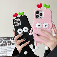 Sprouted Briquette Eyes Long Grass Coal Ball Silicone Phone Case