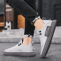 Leather Men's Versatile Casual Sneakers