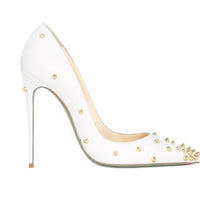 Pointed Toe Shallow Mouth Rivet Stiletto Heel Women's Shoes