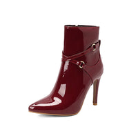 Women's Plus-size Boots With Pointed Toes And Stiletto Heels