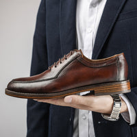 Low-cut Business Dress Shoes British Retro Polished Color