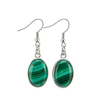 Natural Crystal Oval Egg-shaped Earrings