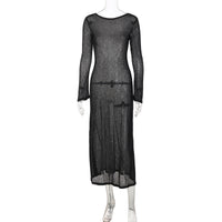 Elegant Floor-length Solid-color Versatile Dress