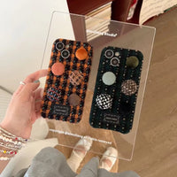 Retro Plaid Button Phone Case