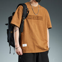 Trendy Loose-fitting Versatile Heavyweight Short-sleeve T-shirt For Men