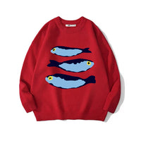 Loose Pullover Fashion Knitted Long Sleeve Sweater