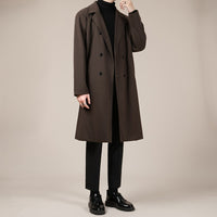 Autumn And Winter Trench Men's Mid-length Woolen Korean Coat