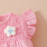 Western Style Thin Baby Girl Baby Bodysuit Small Flower Triangle Jumpsuit