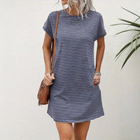 Summer New Womens Home Casual Sports Pocket Dress