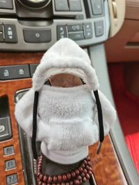 Velvet Car Gear Handle Sleeve Handle Decorative Knob Hoodie Handbrake Cover Hoodie