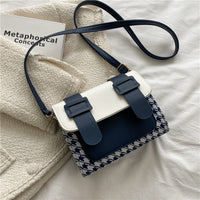 Korean Style Fashion Simple Casual Plaid One-shoulder Messenger Small Square Bag