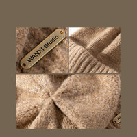 Wool Blend Solid Color Cold Warm Pile Knitted Hat Tide