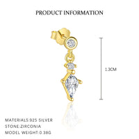Silver Tassel Zircon Earrings For Women