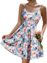 Strappy Floral Casual Pocket Holiday Dress