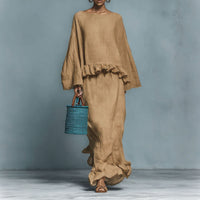 Womens Minimalist Shirt And Straight Skirt Set