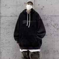 Mens American-style Fleece-lined Hoodie For Fall And Winter