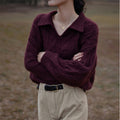 Collar French Retro Twist Sweater Women