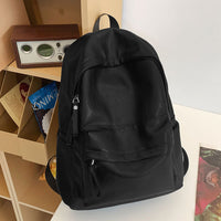 Forest-inspired Minimalist Large-capacity Soft-leather Backpack