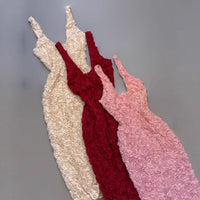 Womens Solid Color Versatile V-neck Vest-style Dress