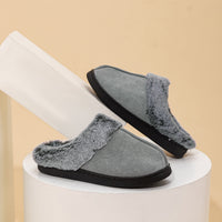 Fleece-lined Warm Cotton Slippers For Home Use
