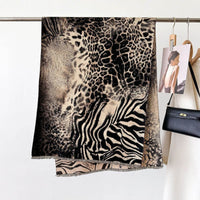 Autumn And Winter New Cashmere-like Thickened Oil Painting Jacquard Scarf