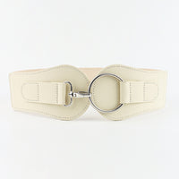 Women's Simple Sweet Cool PU Leather Decoration Wide Belt