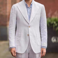 Retro Neapolitan Casual Solid-Colored Slim-Fit Blazer
